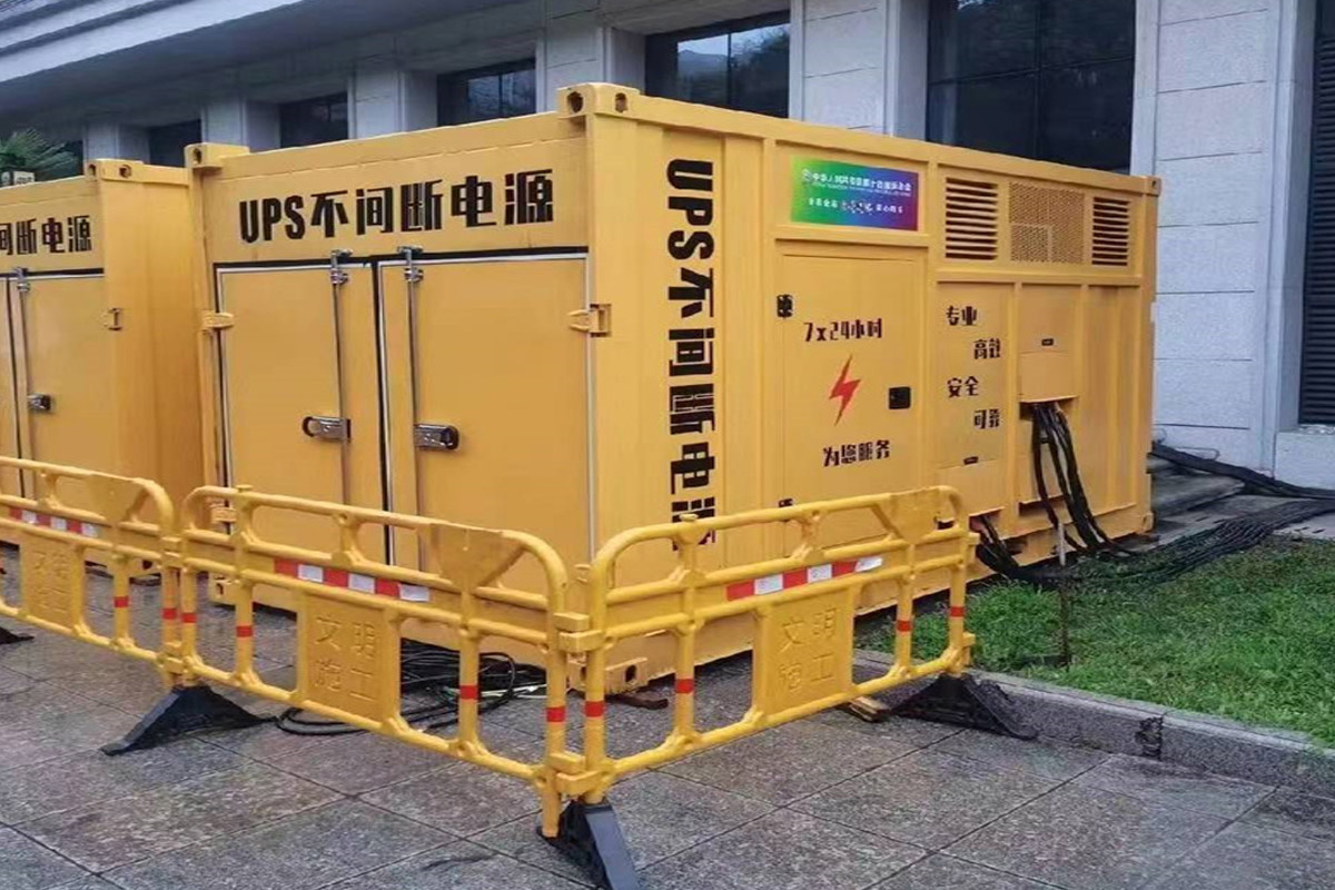 松溪发电机租赁施工现场